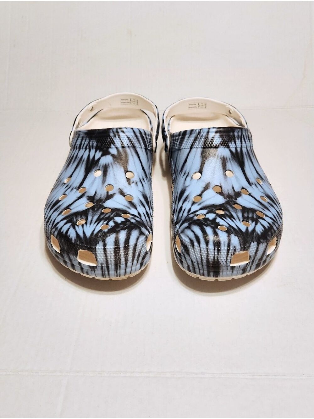 Crocs Classic Rebel Tie-Dye Clog Shoes Blue Mens 14 - Picture 5 of 10